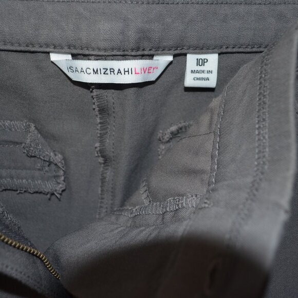 Isaac Mizrahi 24/7 Stretch Boot Cut Pants, 5 Pocket Jean Style, Smoke Gray, NWOT - Picture 7 of 7